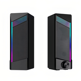 COOMAER Modular RGB Gaming Speakers with 7 Light Modes Easy Adjustment Supports Mobile PC Tablet Low Latency Connection